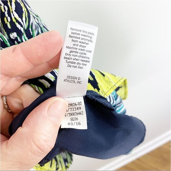 Athleta Marbella Spaghetti Strap Multi Color Sun-Sport Dress w/Padding sz XXS - Picture 11 of 14